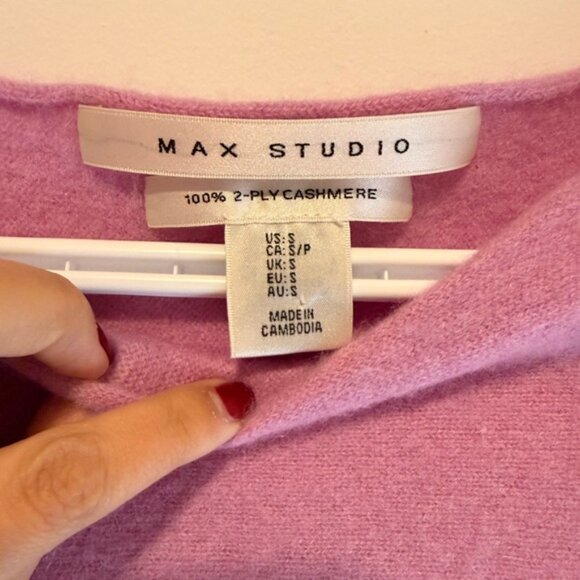 Max Studio 100% Cashmere Purple Women's Sweater size S - Picture 6 of 7